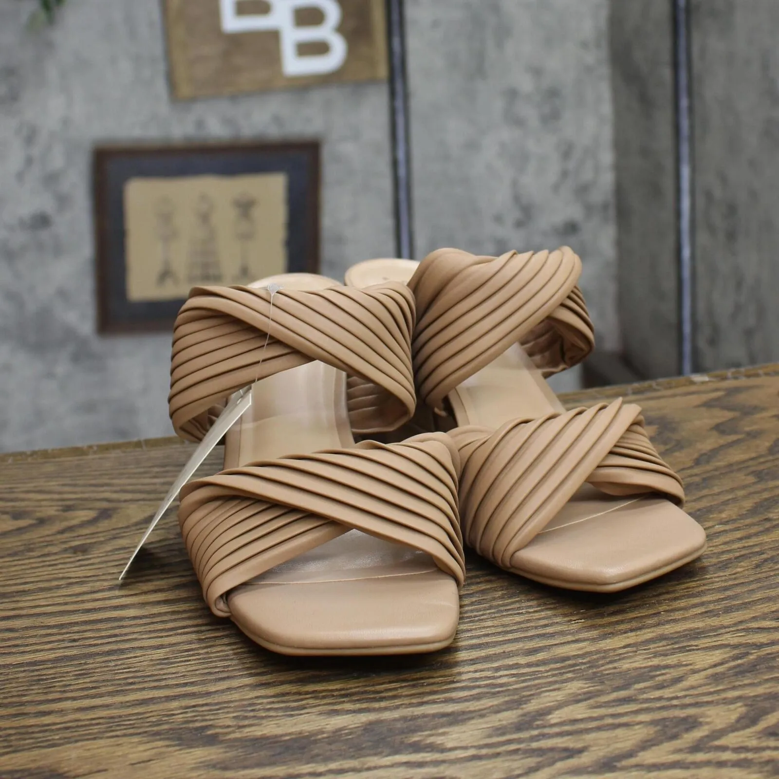 A New Day Womens Jessa Mule Heels 87931521 Brown 7.5M