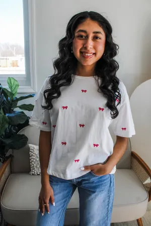 A Simple Wish Bow Tee • White