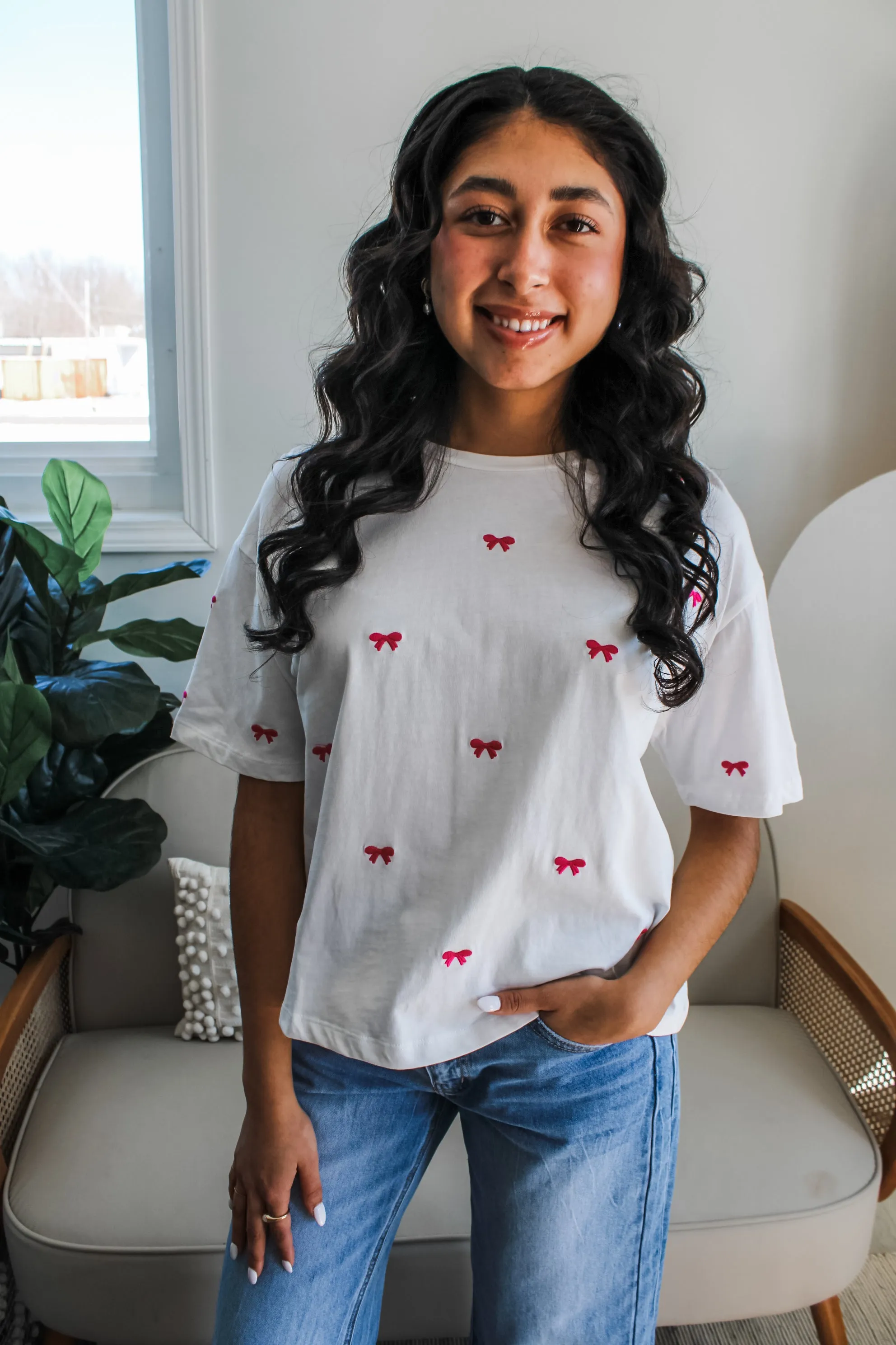 A Simple Wish Bow Tee • White