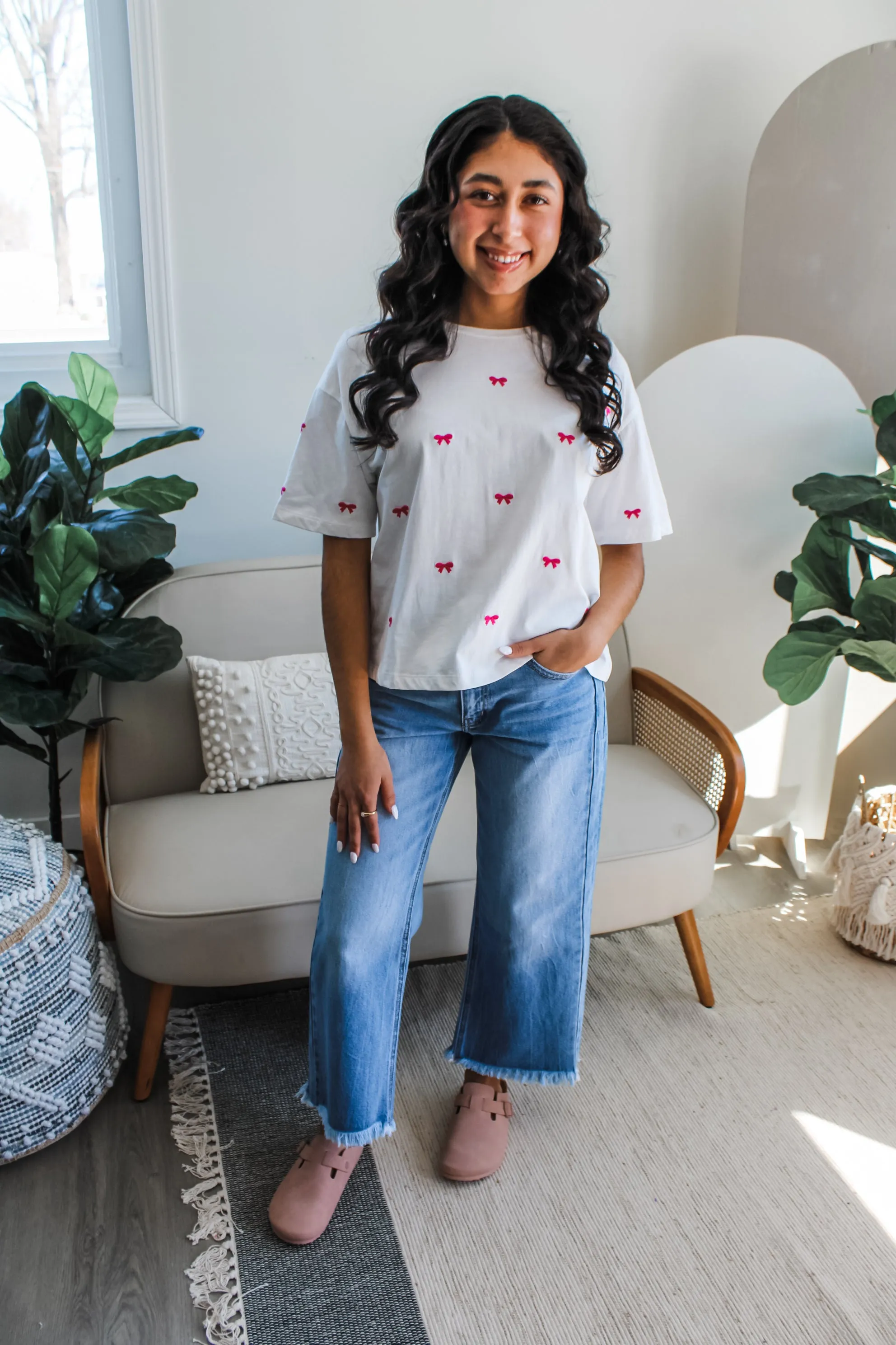 A Simple Wish Bow Tee • White