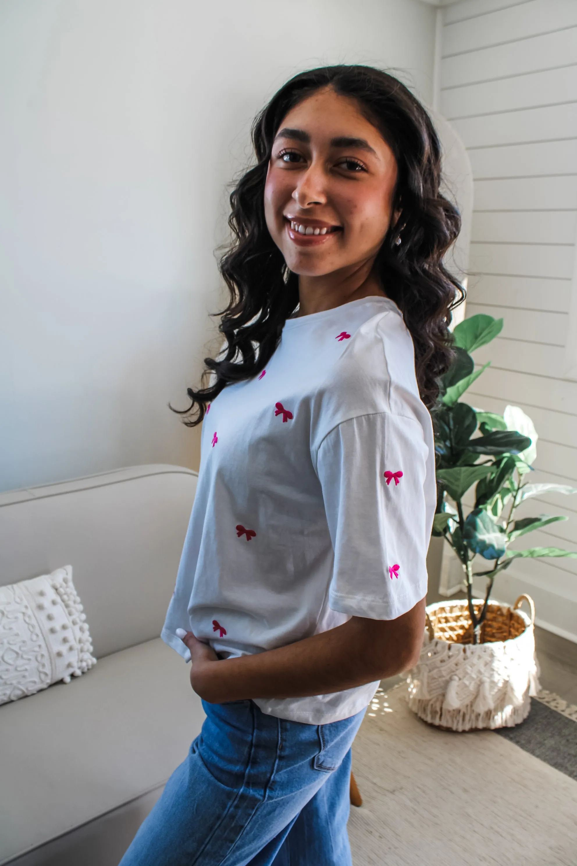 A Simple Wish Bow Tee • White