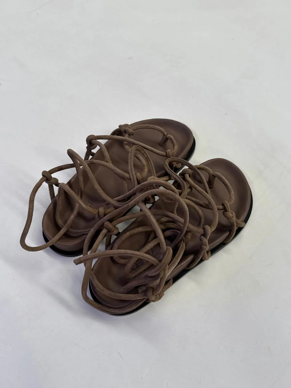 A.EMERY Stylish Brown Lace-Up Sandals