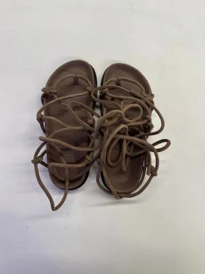 A.EMERY Stylish Brown Lace-Up Sandals