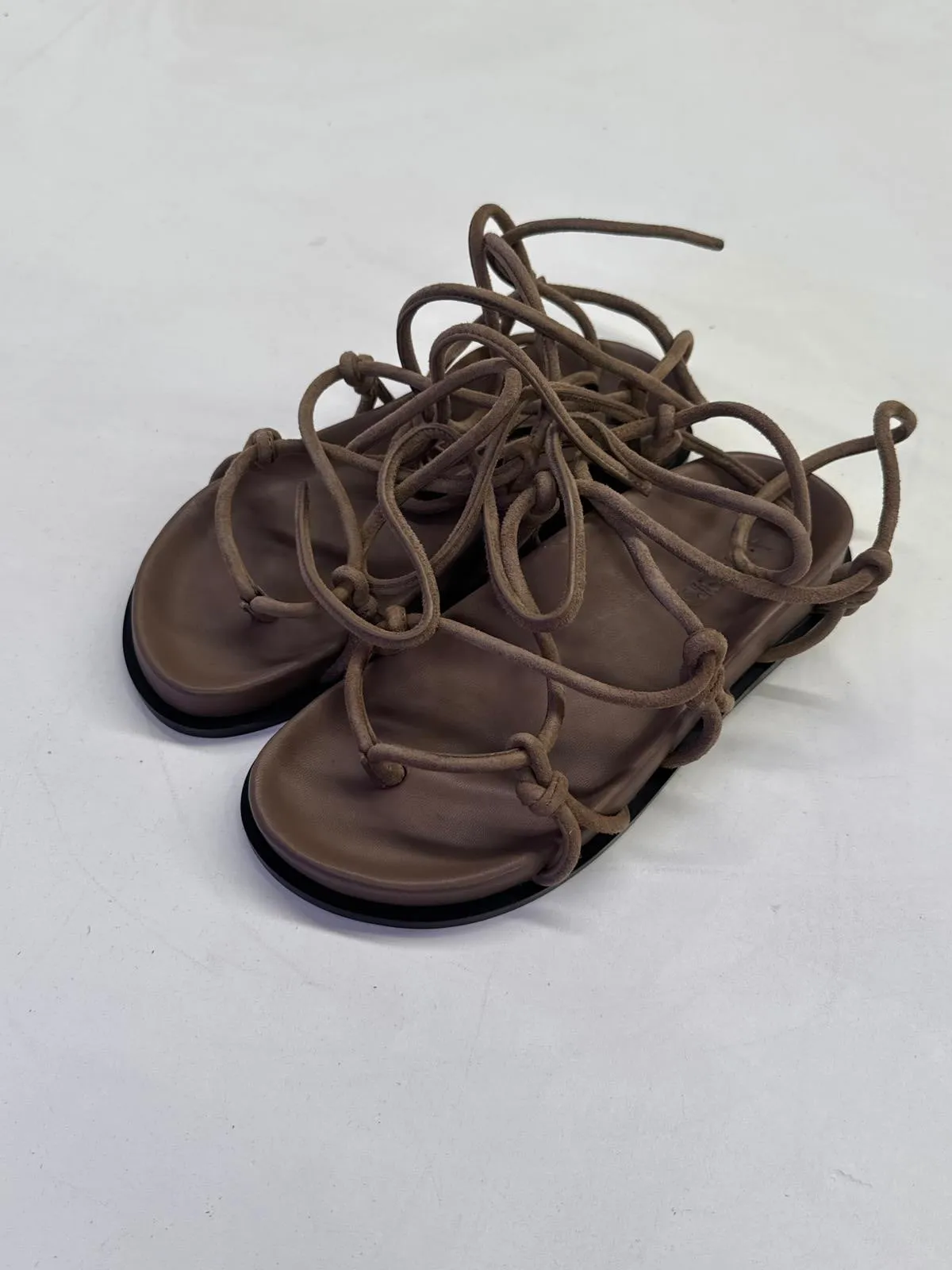 A.EMERY Stylish Brown Lace-Up Sandals