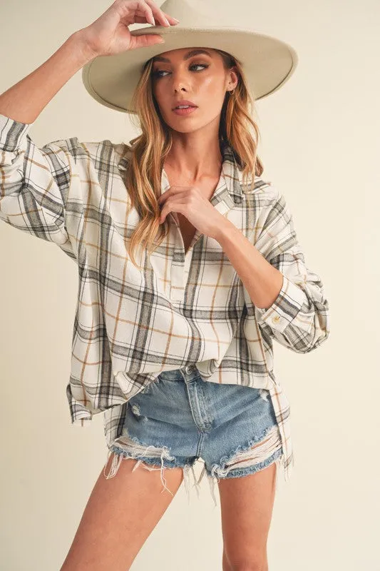 Aemi   Co Tamra Plaid Pullover Shirt