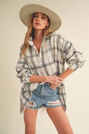 Aemi   Co Tamra Plaid Pullover Shirt