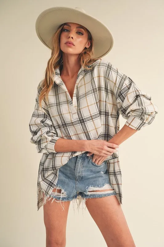 Aemi   Co Tamra Plaid Pullover Shirt