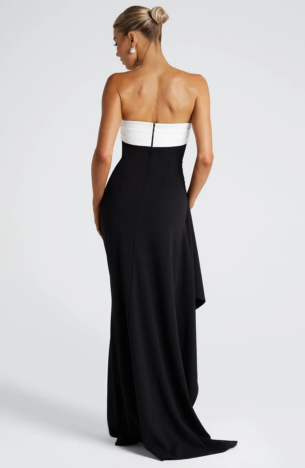Aitana Maxikleid - Schwarz/Weiß