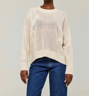 Aloha Open Crew Sweater In Cynet/acid Lime