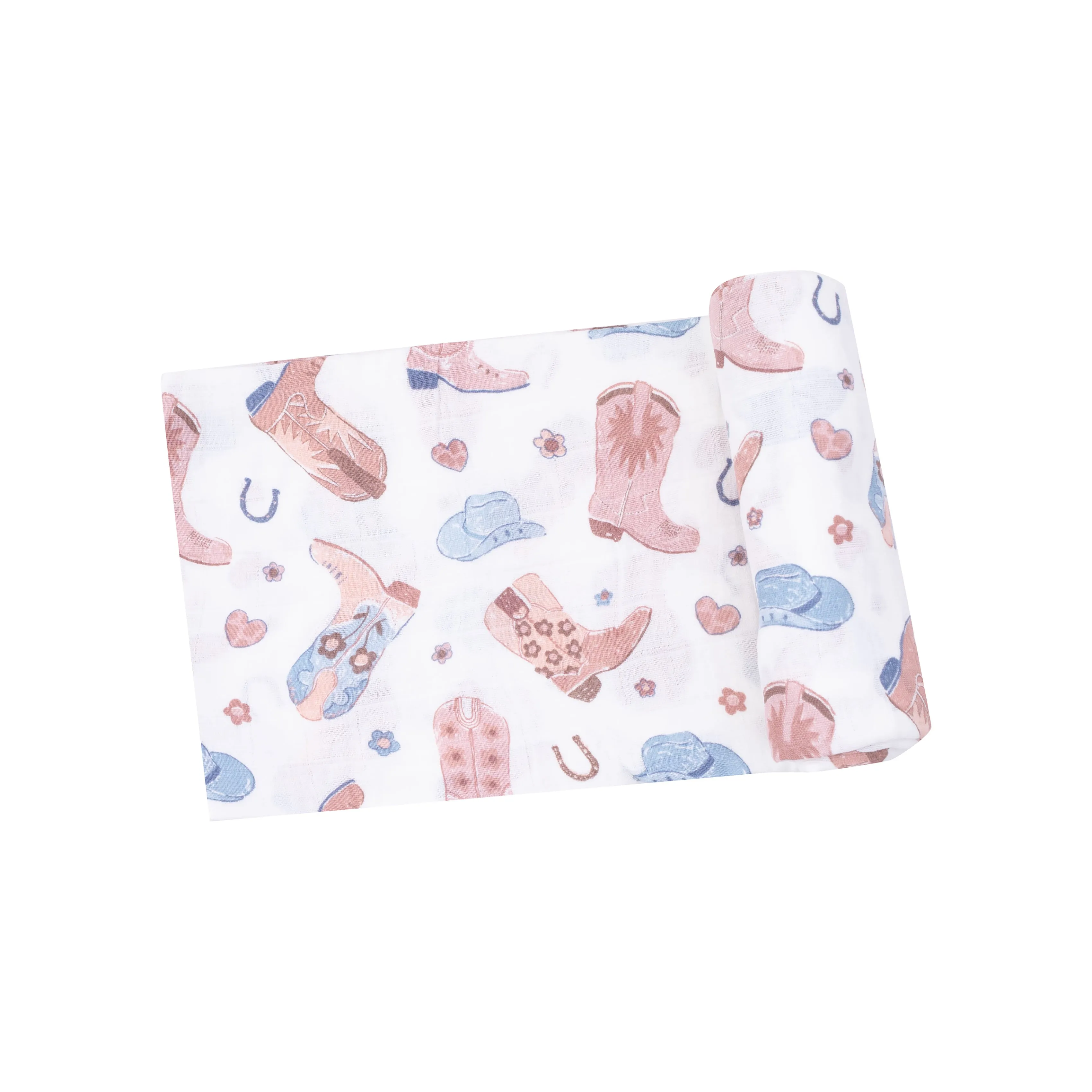 Angel Dear || Cowboy Boots Pink Swaddle Blanket