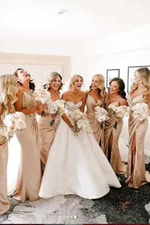 Anneprom Elegant Sheath/Column Bridesmaid Dresses Tulle Short Bridesmaid Dresses APB0115