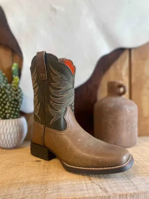 Ariat Kid's Boots - Firecatcher - Distressed Brown / Green