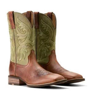 Ariat Mens 10053630 Slingshot Cowboy Boots in Dark Tan/Easy Green