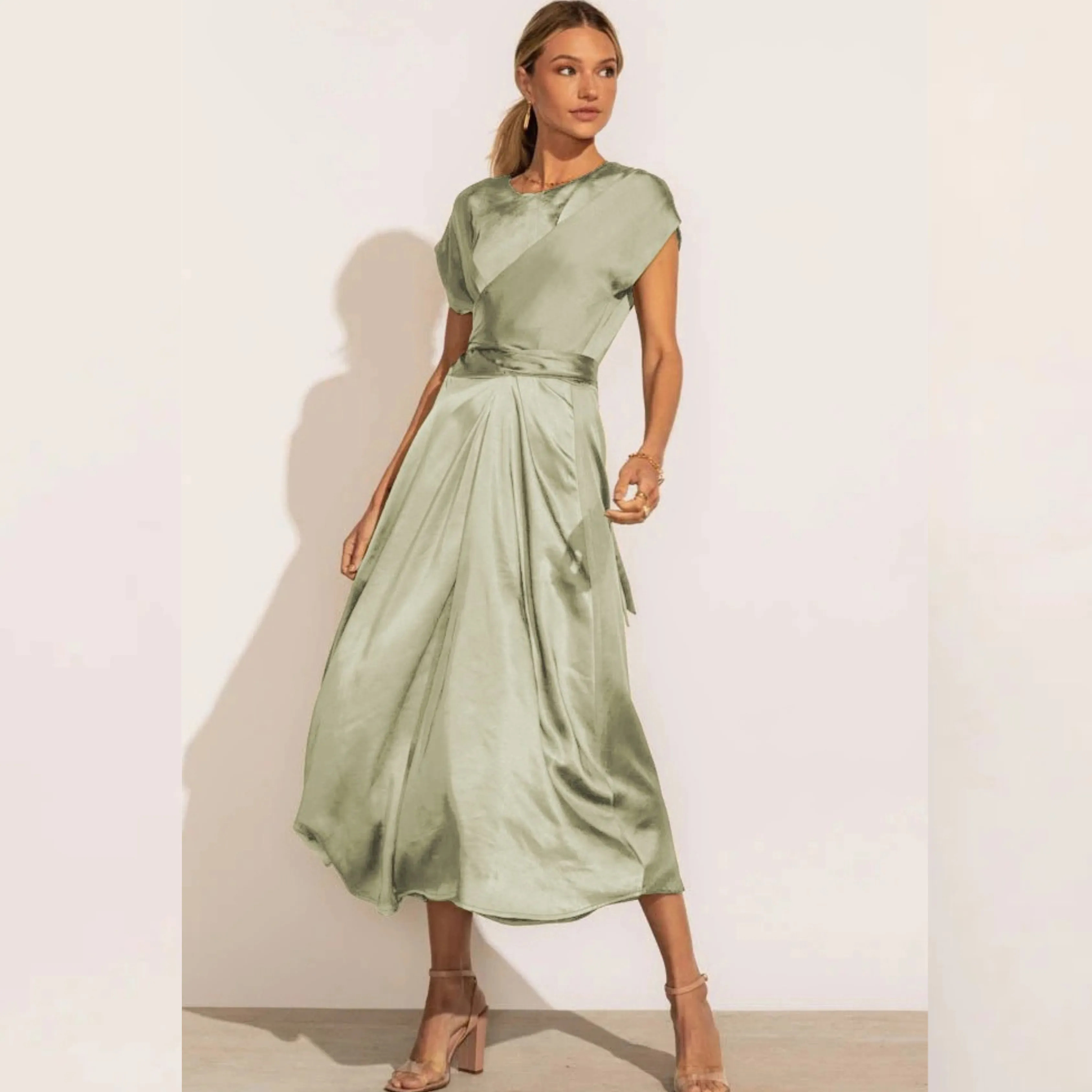 Astra | Elegant Silk Midi Dress