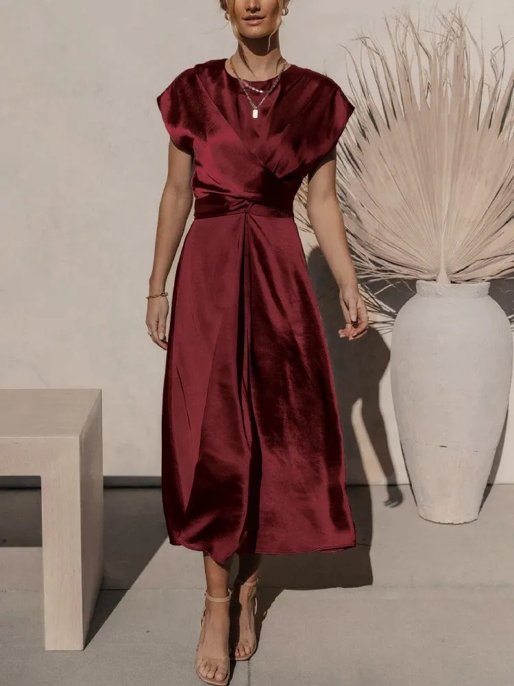 Astra | Elegant Silk Midi Dress