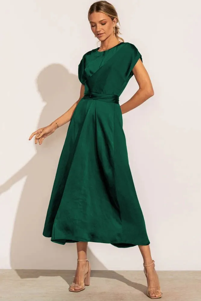 Astra | Elegant Silk Midi Dress