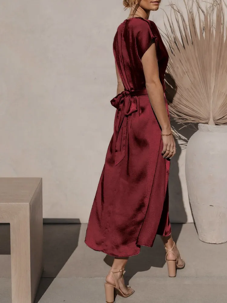 Astra | Elegant Silk Midi Dress