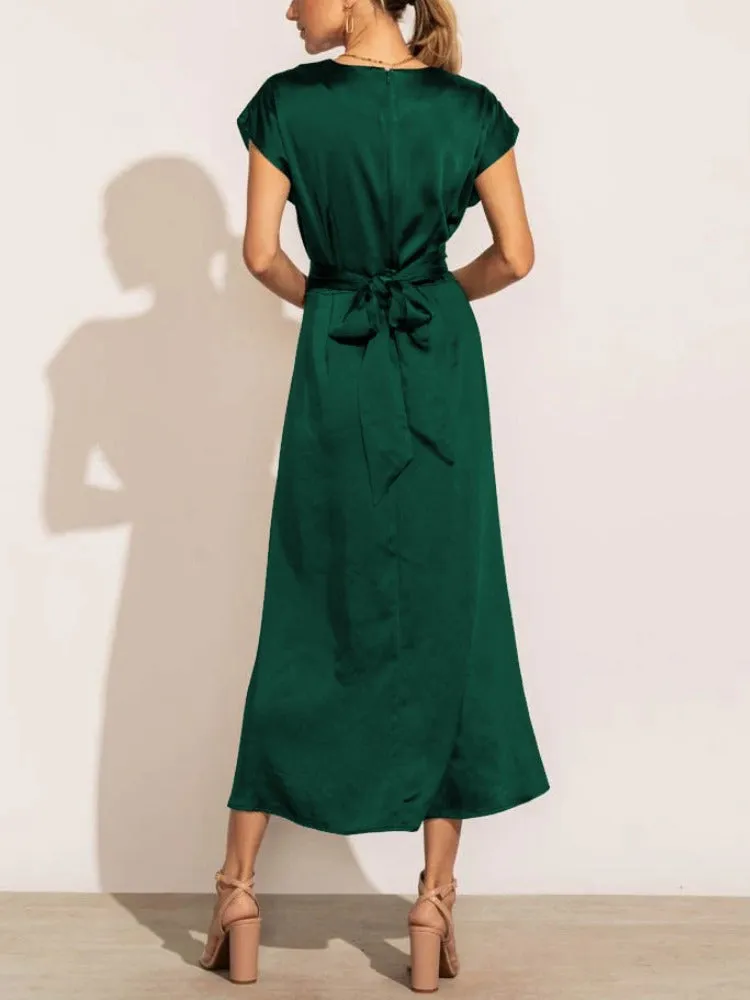 Astra | Elegant Silk Midi Dress