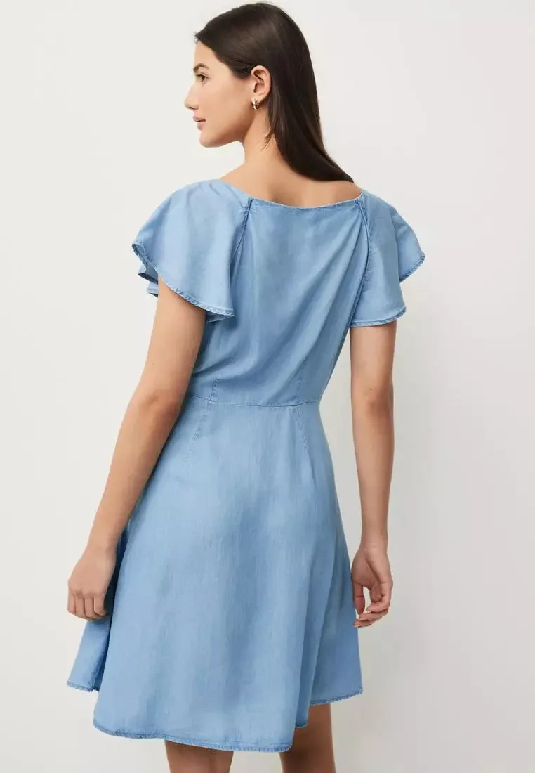 Azure Grace Denim Tea Dress