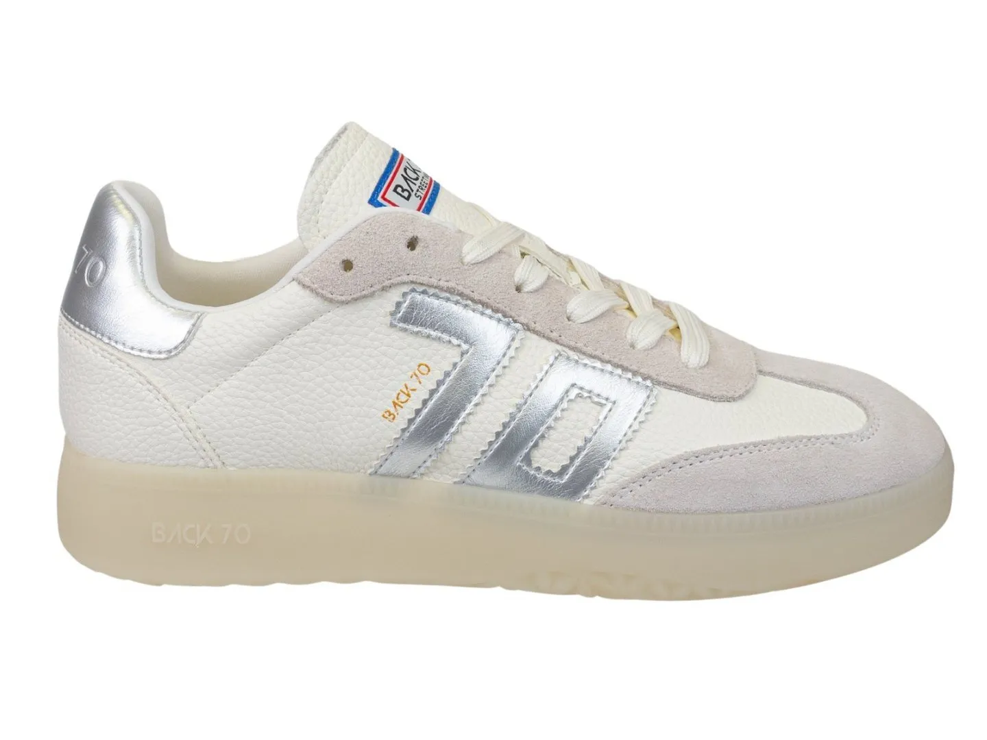 BACK 70 - BOSTON 2502 in METALLIC SILVER Sneakers