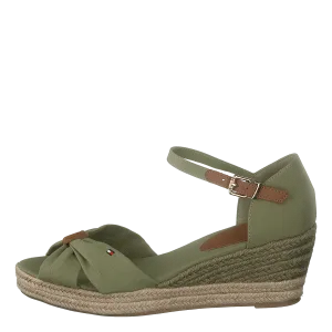 Basic Opened Toe Mid Wedge Faded Oliv L9f