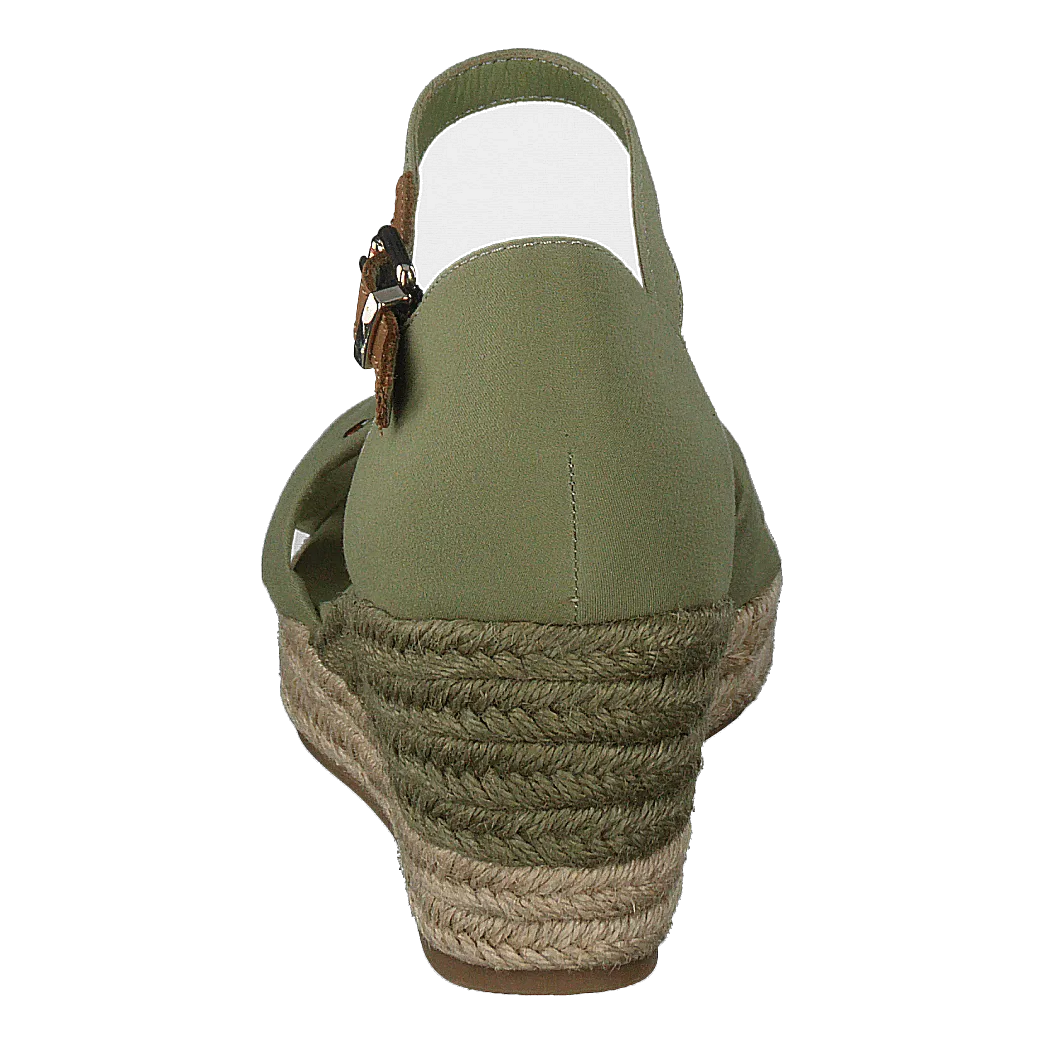 Basic Opened Toe Mid Wedge Faded Oliv L9f
