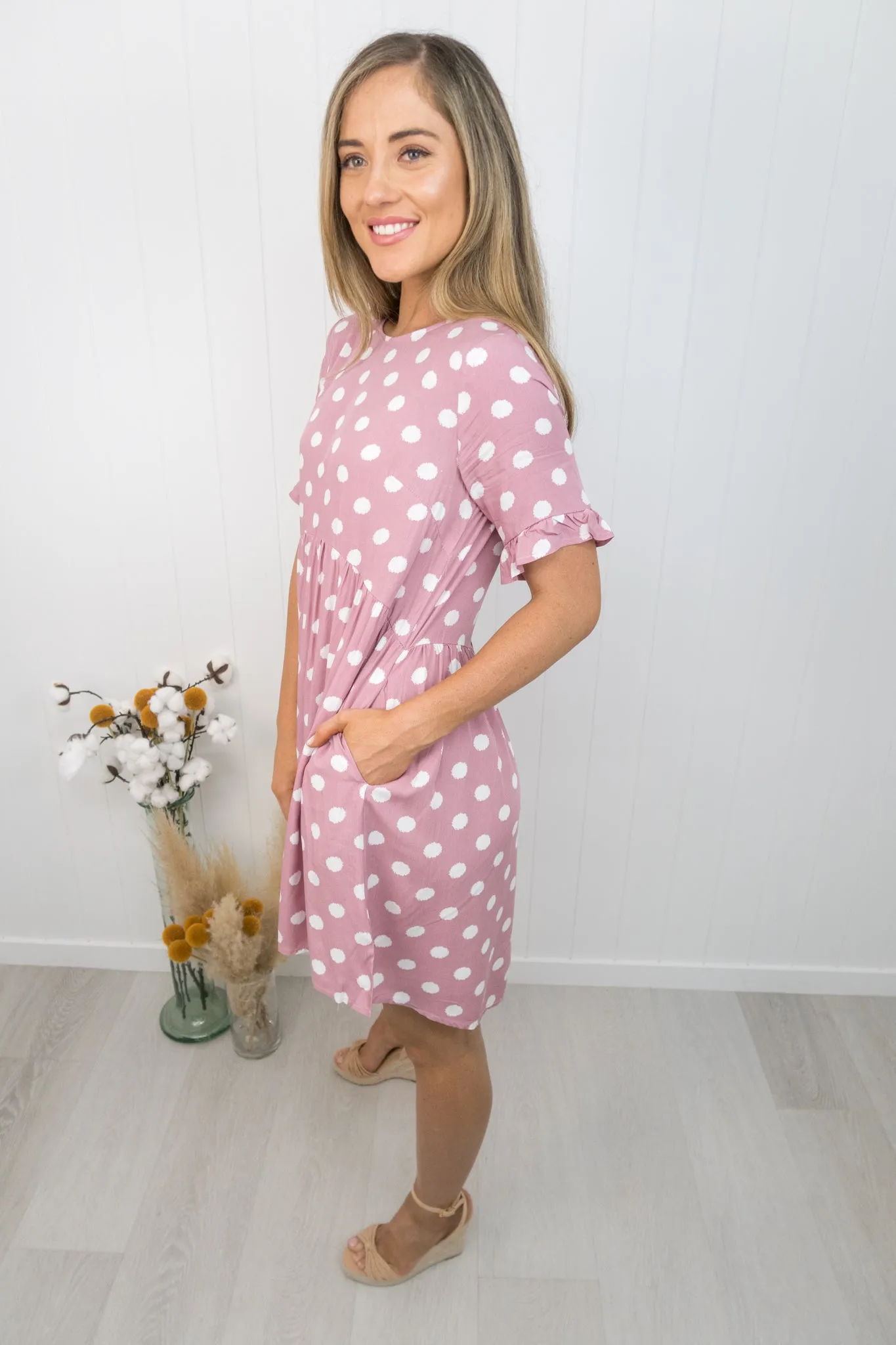 Betty Dress -Rose pink
