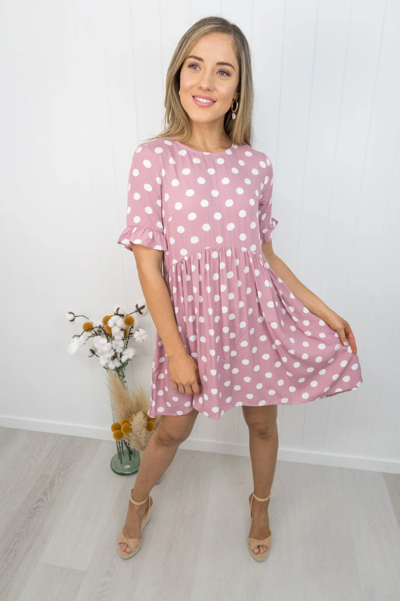 Betty Dress -Rose pink