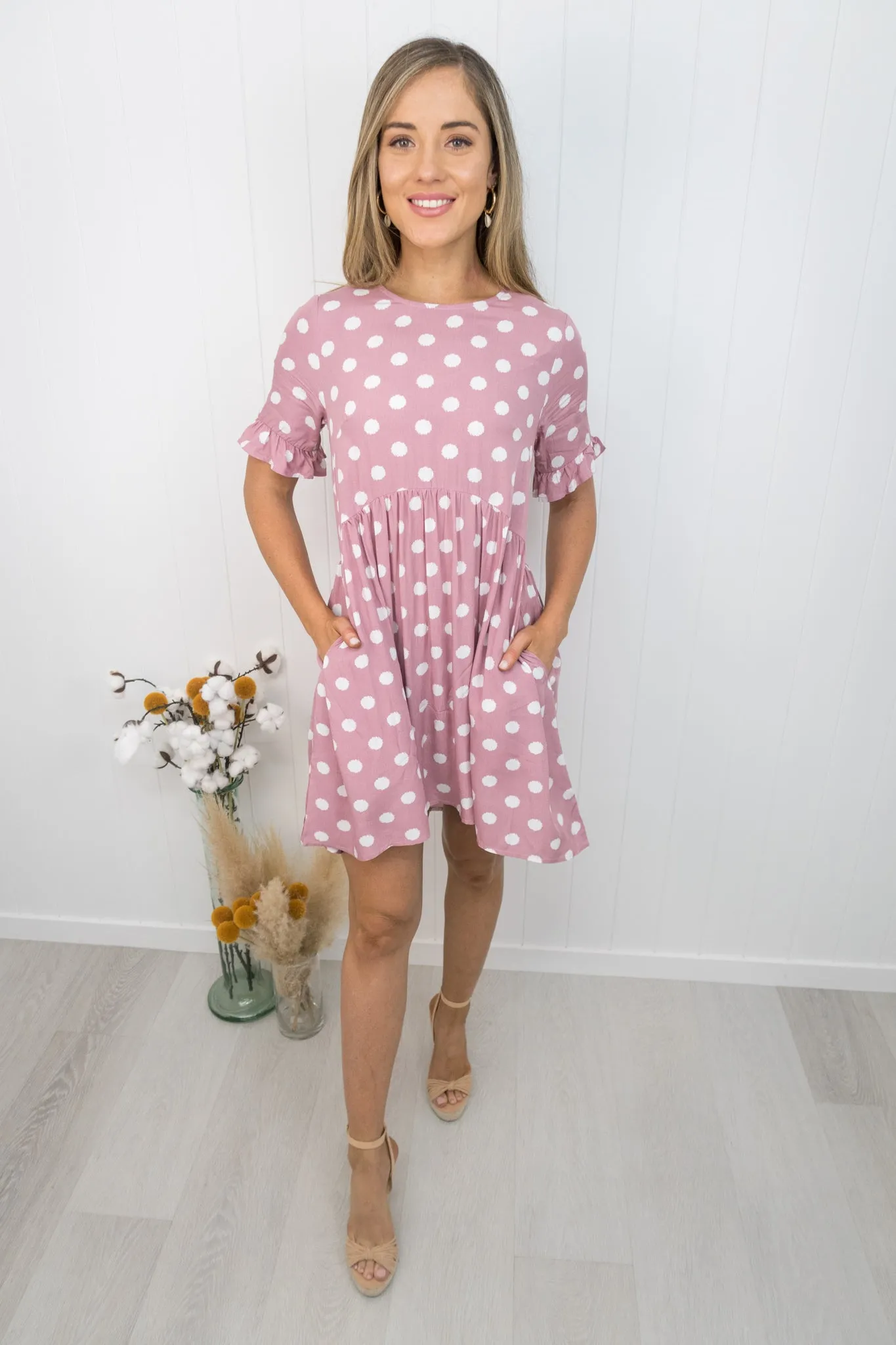 Betty Dress -Rose pink