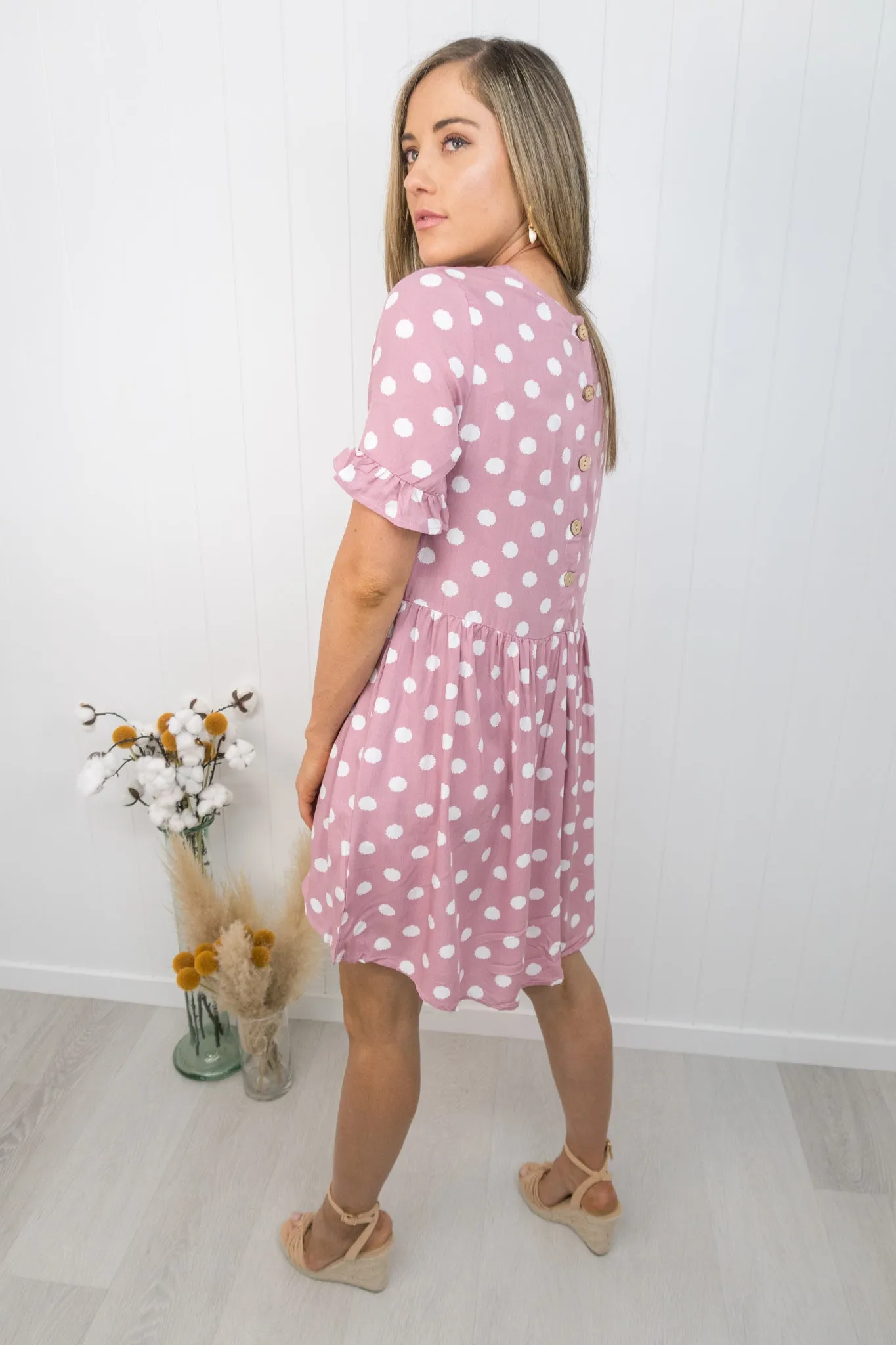 Betty Dress -Rose pink