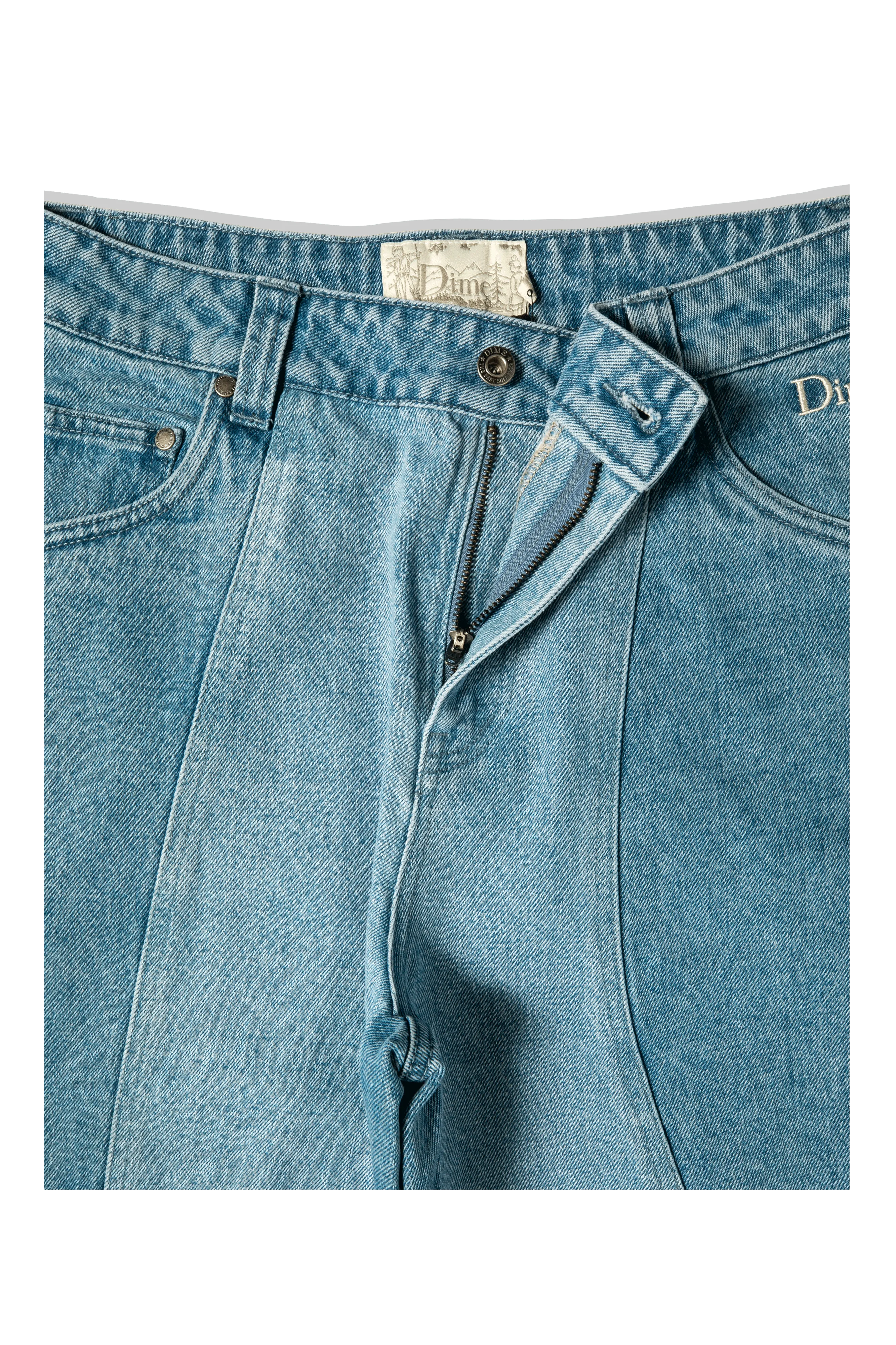 Blocked Relaxed Denim Pants