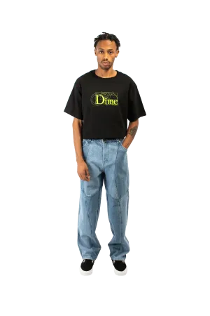 Blocked Relaxed Denim Pants