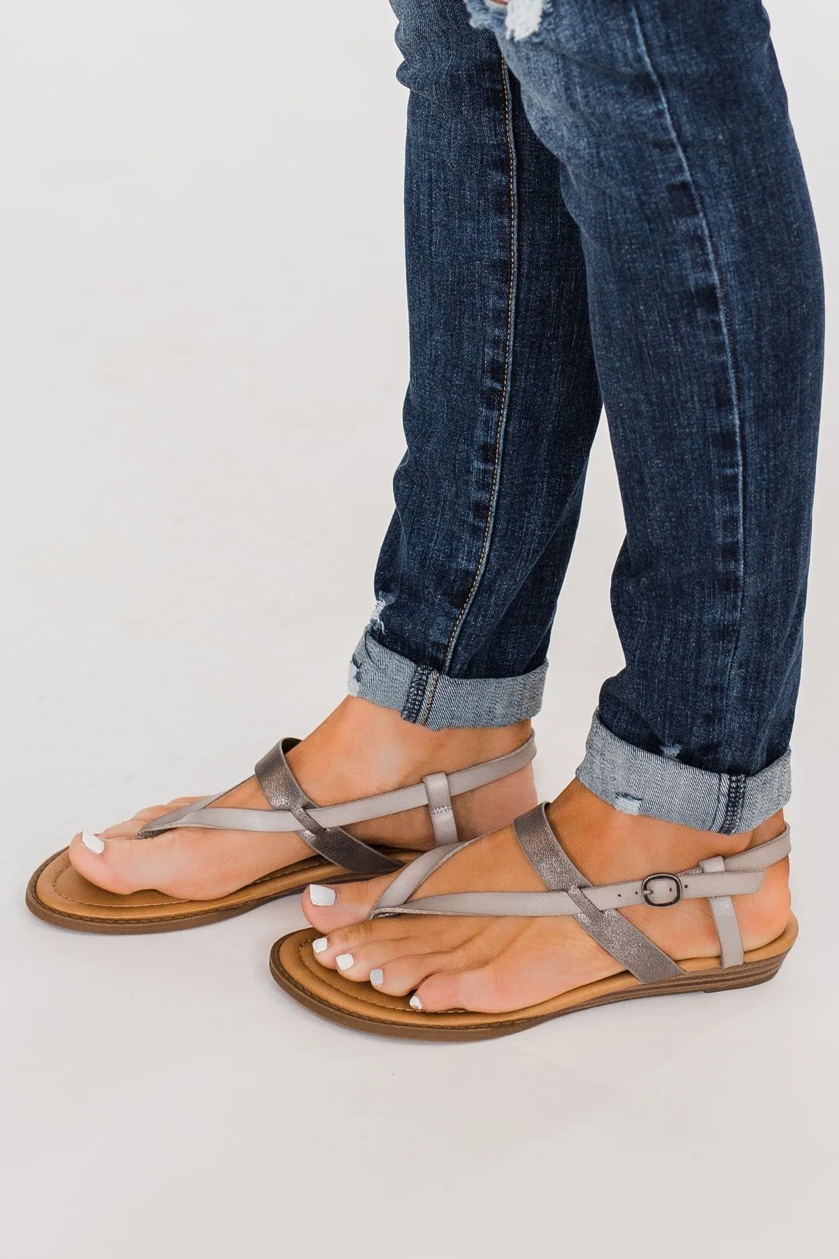 Blowfish Berg Sandals- Smoke & Pewter