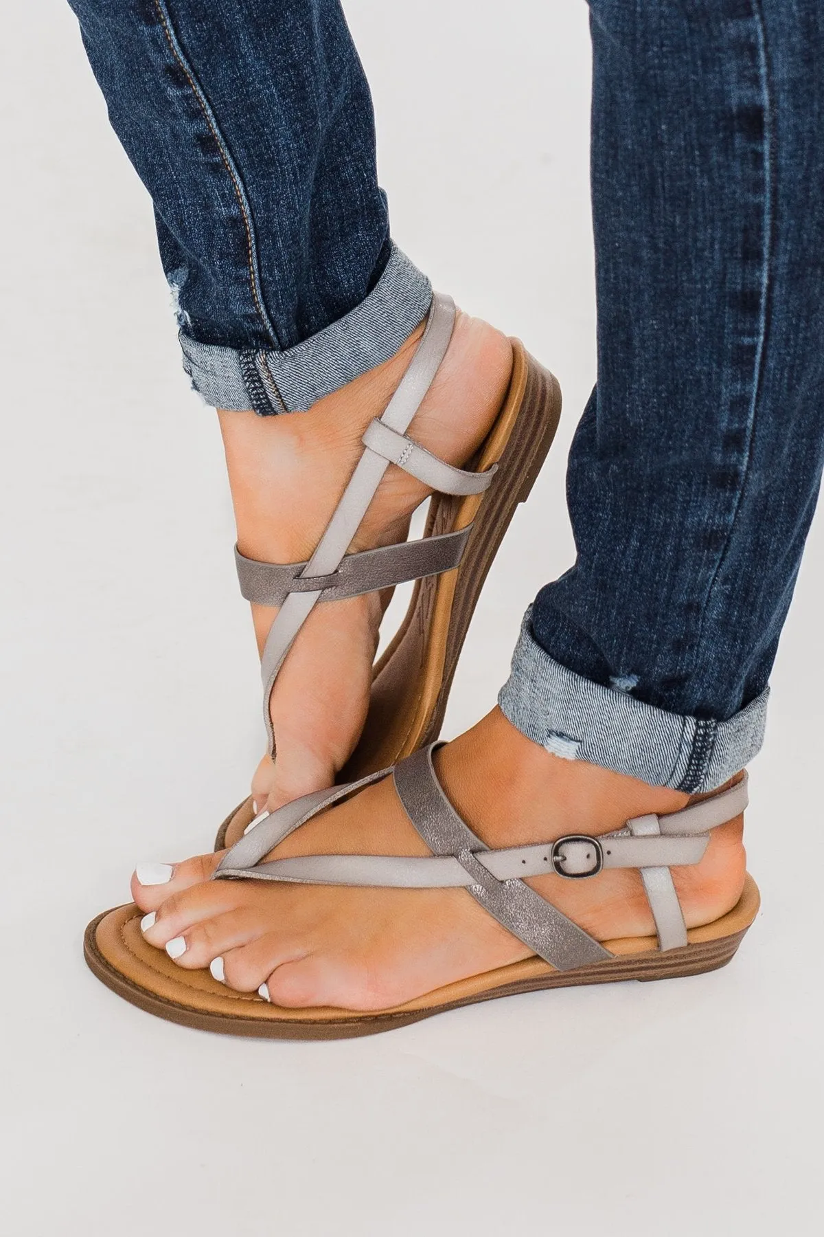 Blowfish Berg Sandals- Smoke & Pewter