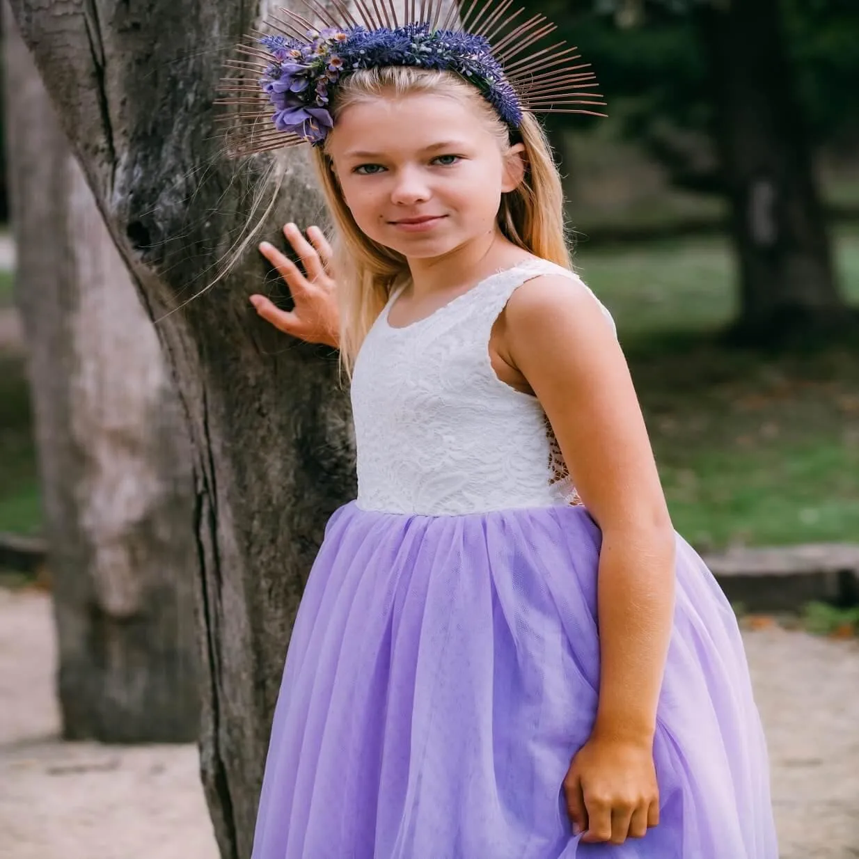 Bohemian Classic Dress - Lilac Tea Length