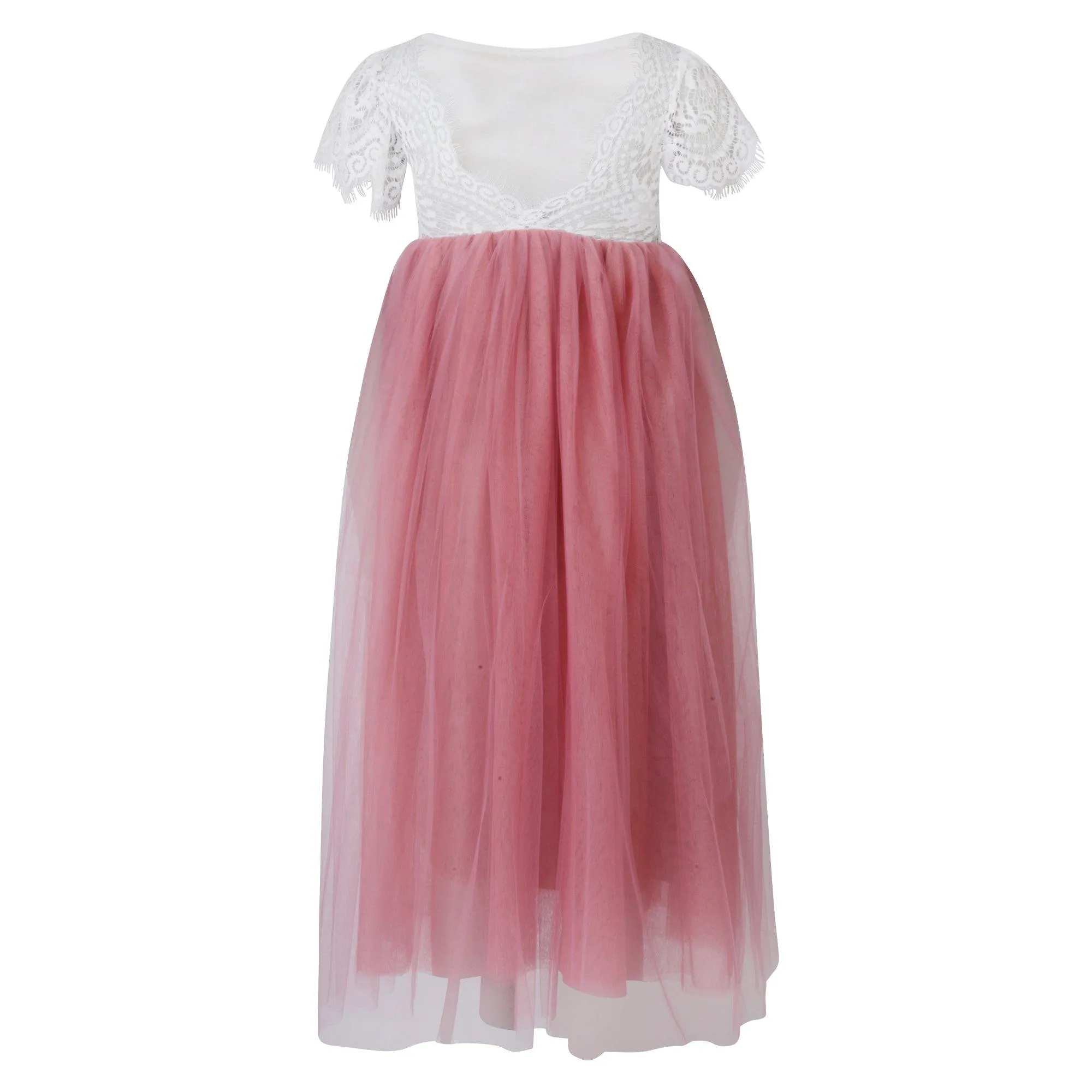 Bohemian Flutter Dress - Tea Pink - SALE