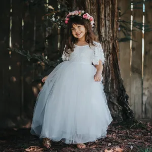 Bohemian Flutter Dress - White