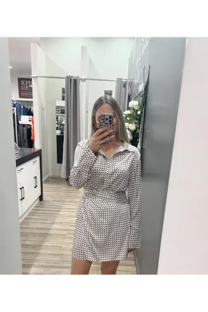 Bonnie Dress Brown/White