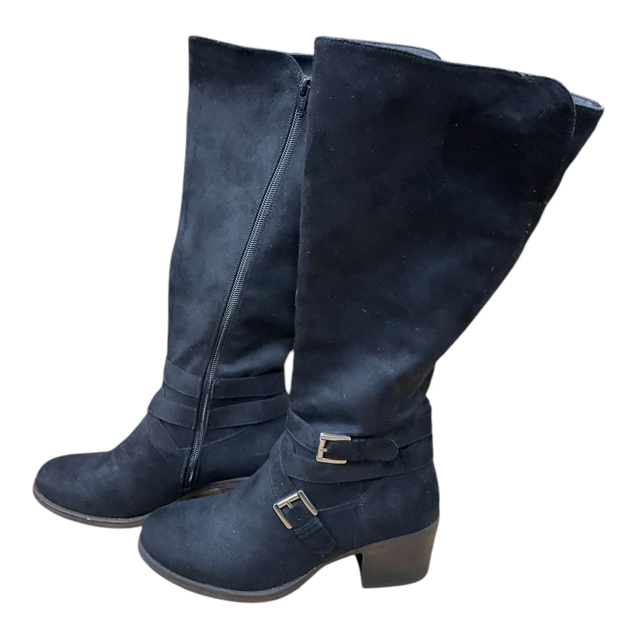 Boots Knee Heels By White Mountain In Black, Size: 8