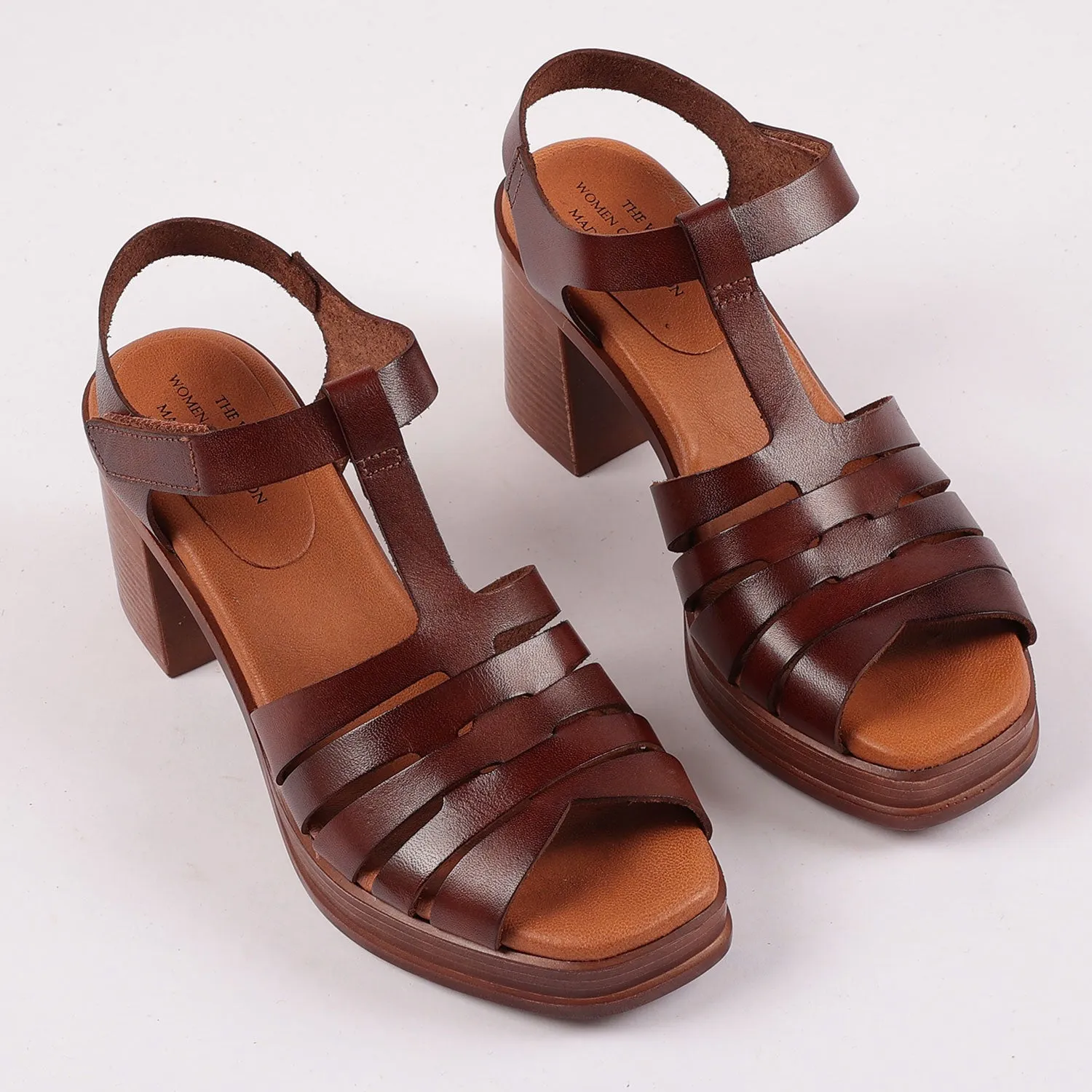 Bournemouth Leather Sandals in Dark Brown