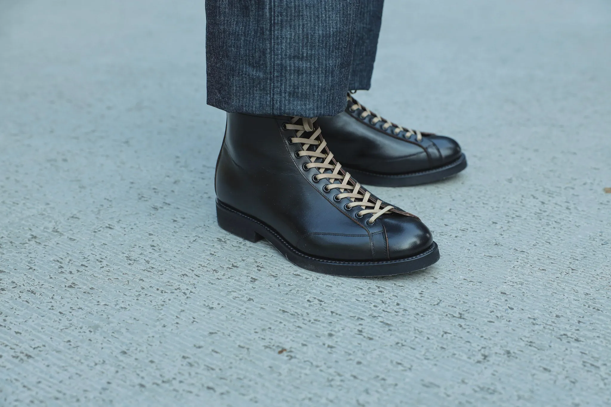 【Brother Bridge】Henry Boxing Boots Horsehide Teacore Black 拳擊手靴猴靴黑色茶芯馬皮