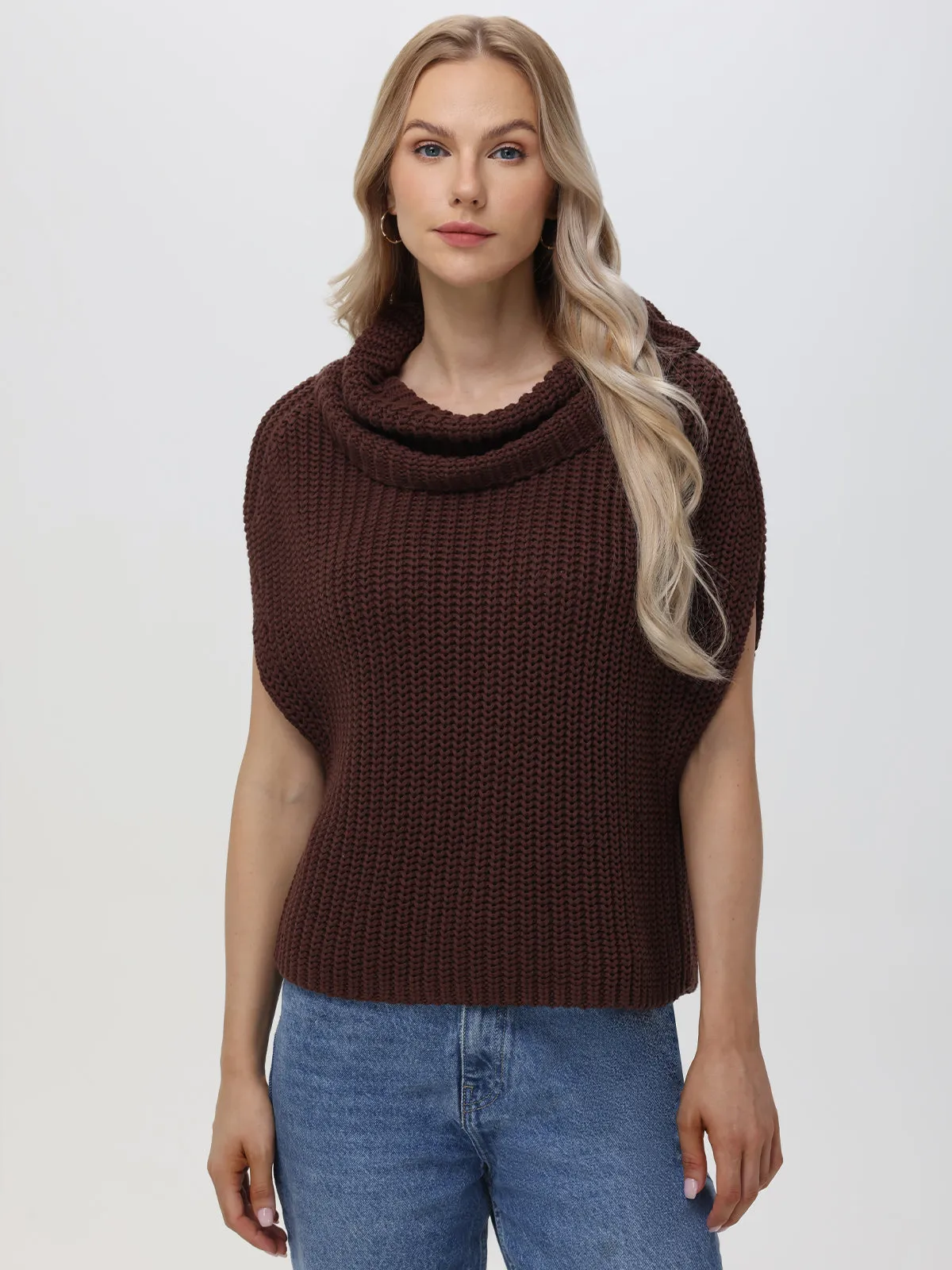 Cate: Sleeveless Turtleneck Sweater