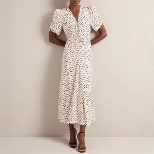 CEFINN Ophelia Maxi Dress in Ecru/Polka Dot