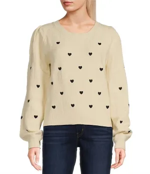 Charlie Embroidered Sweater In Cream
