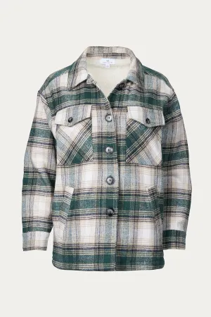 CHECKED SHERPA-LINED SHACKET