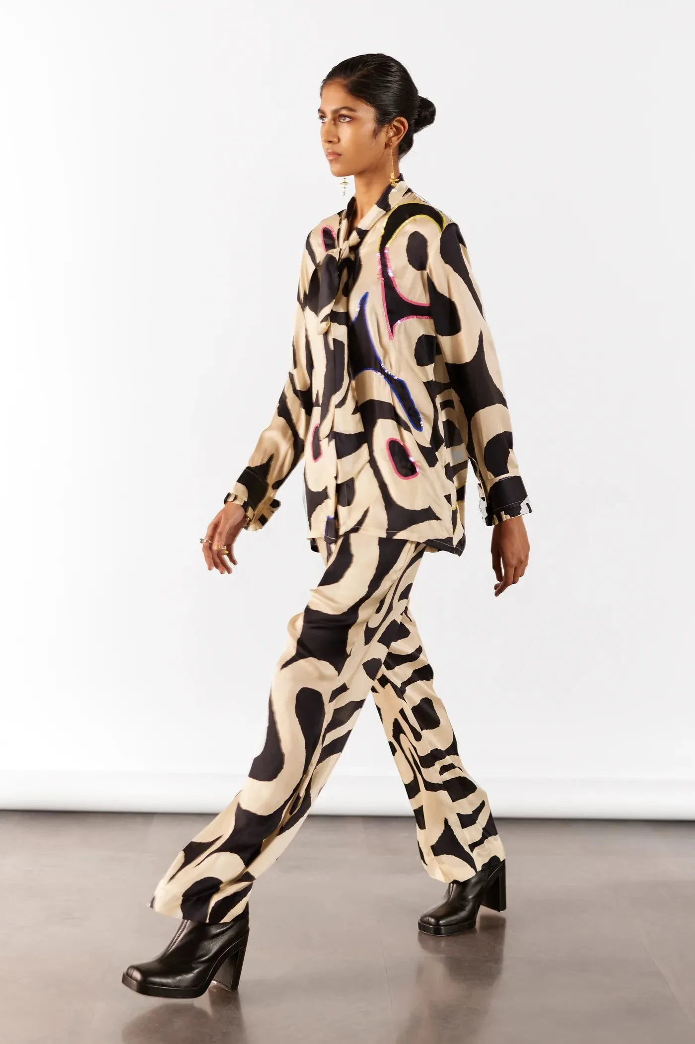 Chestnut | Knotted Shirt & Trouser Co-Ord Set