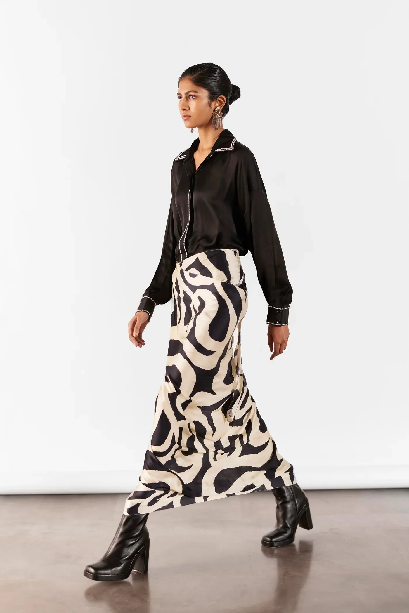 Chestnut | Shirt Draped Dress