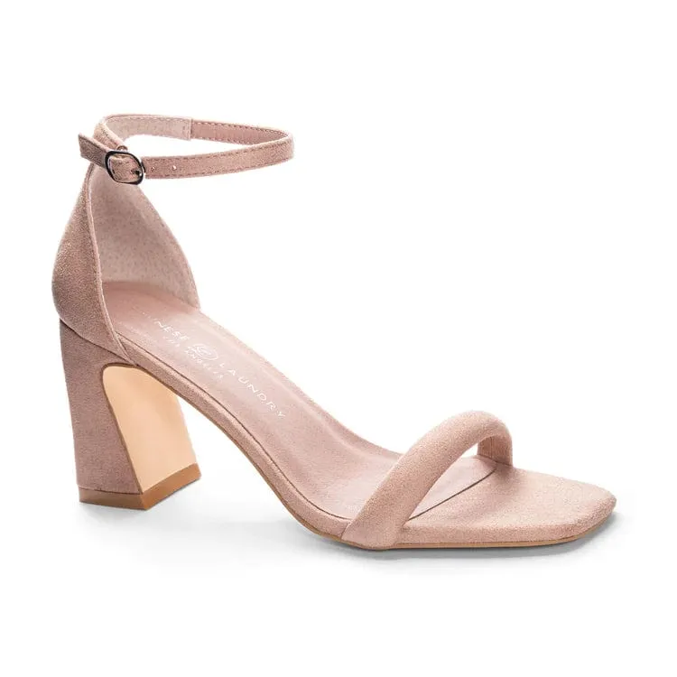 Chinese Laundry Velma Fine Suede Heel-Dark Nude