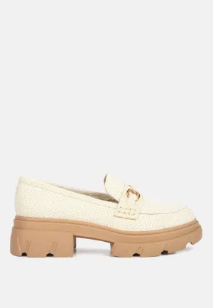 Chunky Platform Heel Loafers By RUW