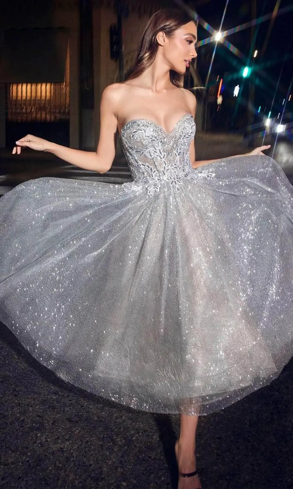 Cinderella Divine CD871 - A-line Dress with Strapless Design